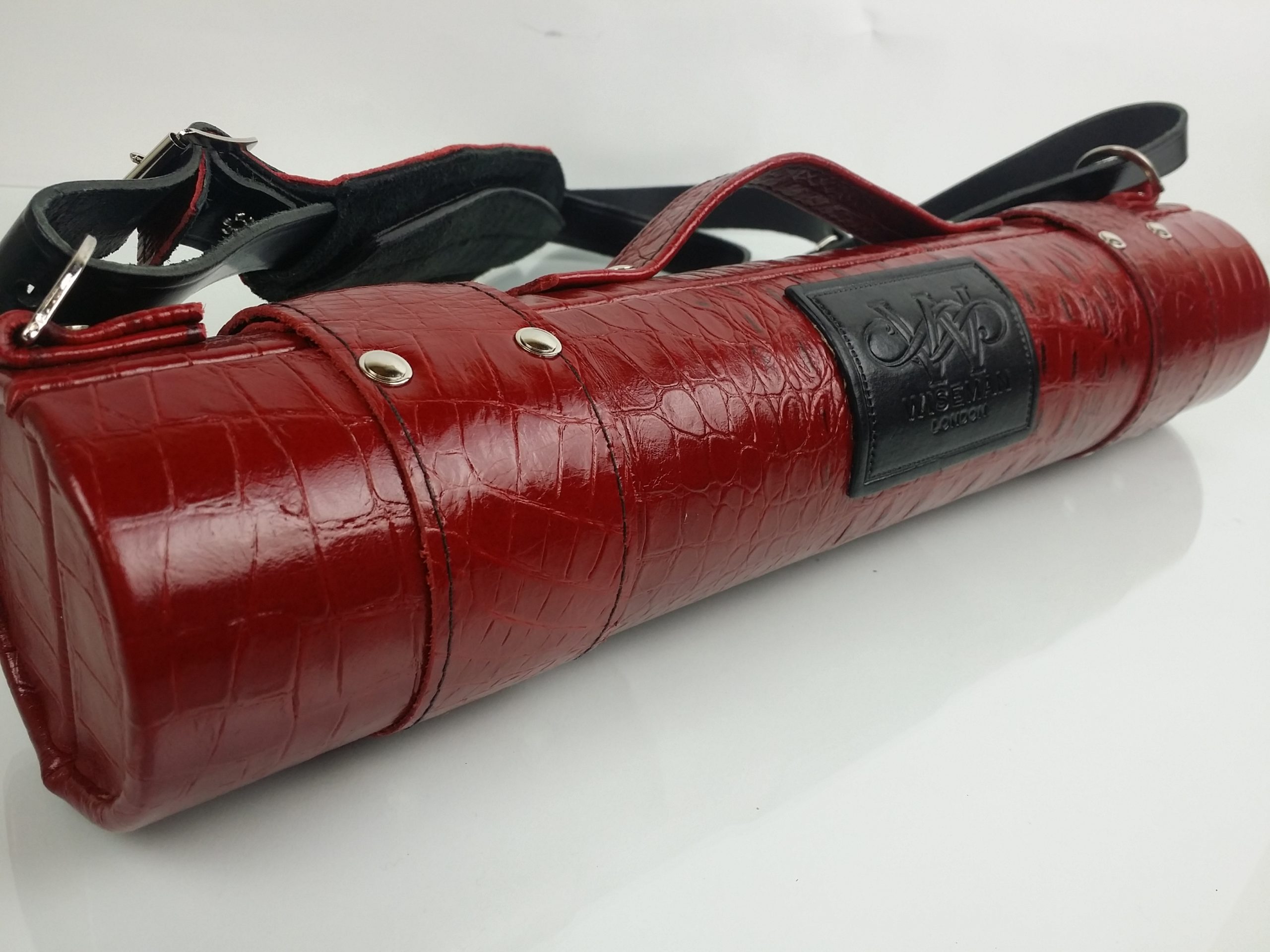 Buy Wiseman Flute/Piccolo Case Red Crocodile Leather Online at 725