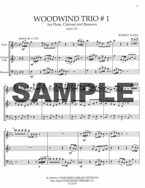 Buy Woodwind Trio No.1 Online at 58.95 Flute World