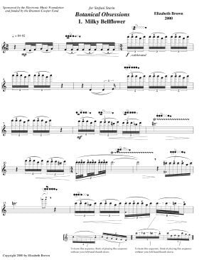 Botanical Obsessions 1st page of music