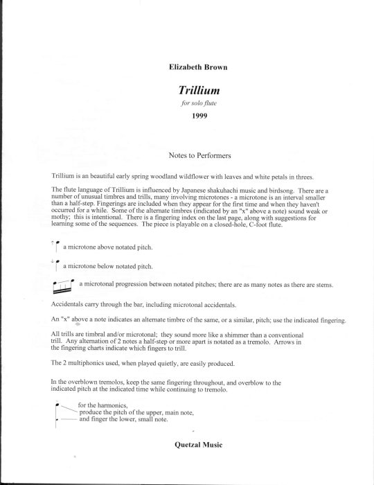 Buy Trillium Online at 15 Flute World