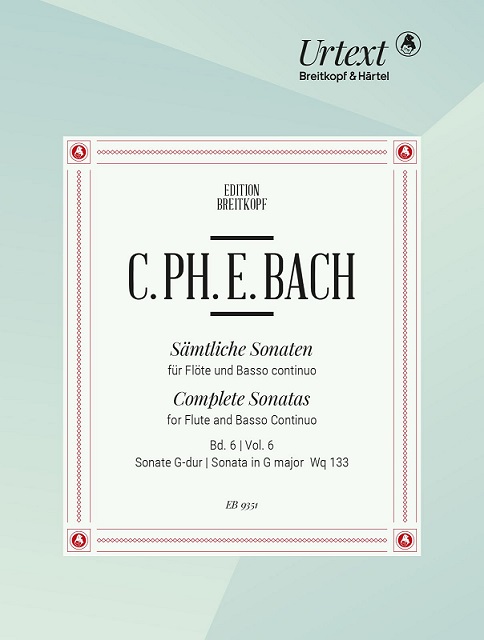 Complete Sonatas (v.6) (G) (Wq133) Hamburger Sonata