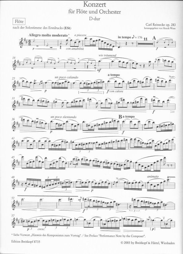 Buy Concerto in D Op283 Online at $29.95 - Flute World