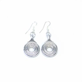 silver flute open hole keys as earrings