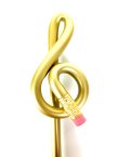 Treble Clef Pencil Gold