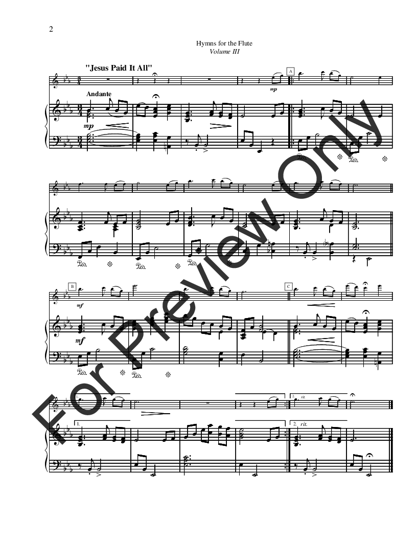 Buy Hymns for the Flute (v.3) Online at 7.65 Flute World