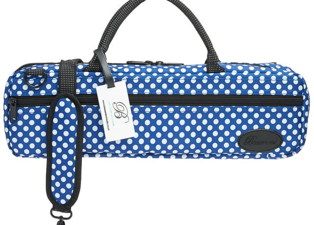 Buy Beaumont C Foot Flute Bag Carry Case Blue Polka Dot Online At 61 5 Flute World