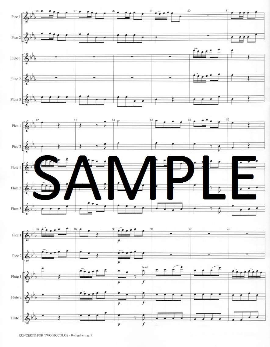 Buy Concerto for Two Piccolos Op6 Online at 20 Flute World