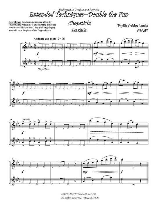 Buy Extended Techniques Double the Fun (score form) Online at 24 Flute World