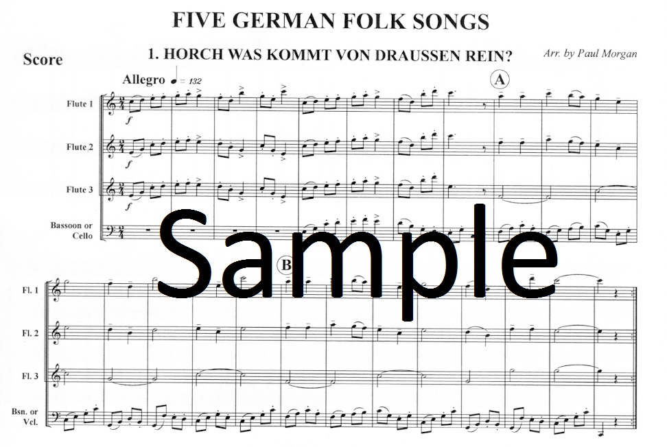Buy Five German Folk Songs Online at 17 Flute World