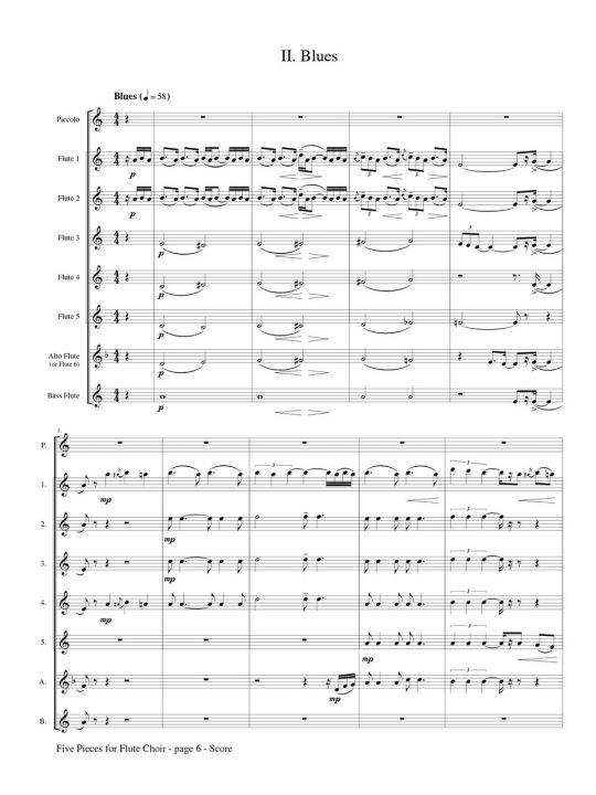 Buy Five Pieces for Flute Choir Online at 36 Flute World