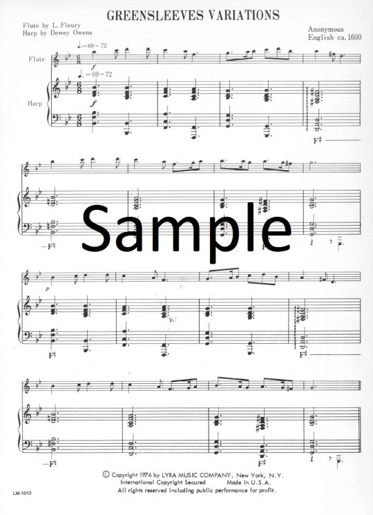 Buy Greensleeves Variations Online at 16.25 Flute World