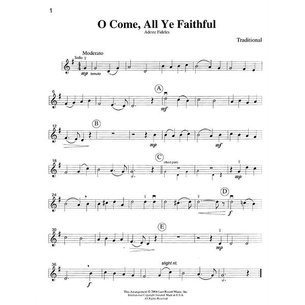 Buy Intermediate Christmas Music For Three Part 1 Flute Oboe Or Violin Online At 16 65 Flute World