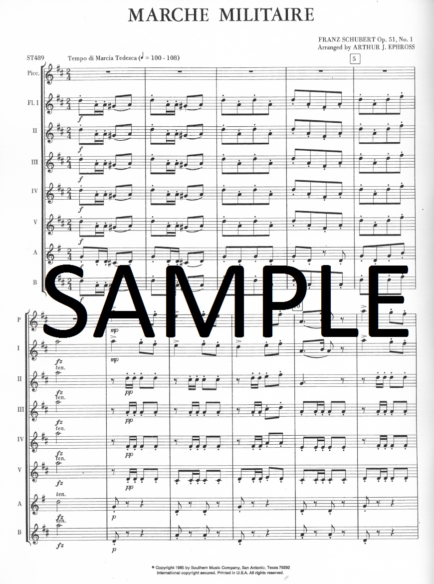 Buy Marche Militaire Online at 19.95 Flute World