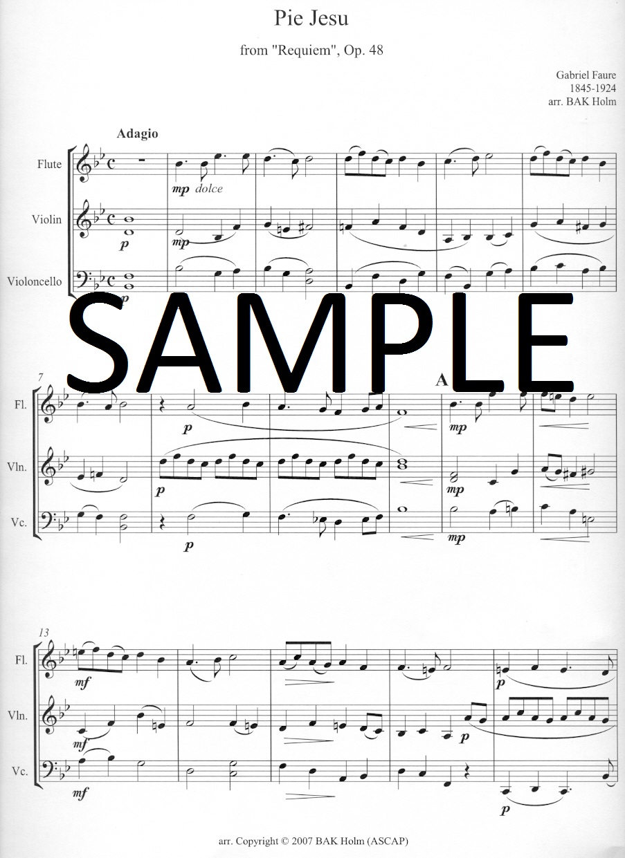 Buy Pie Jesu Online at 6.5 Flute World