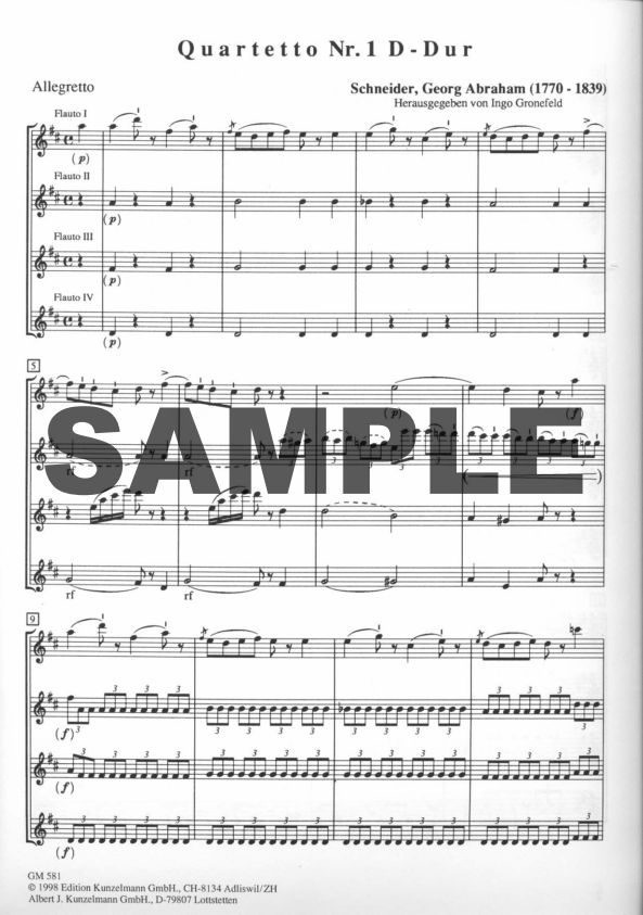 Buy Quartetto 1 In D Major Online At 28 8 Flute World