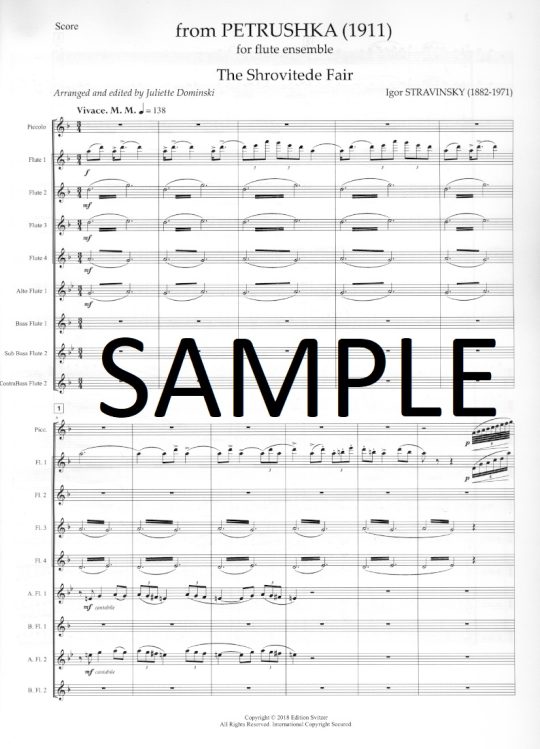Buy Suite for Flute Ensemble from Petrushka Online at 59.95 Flute World