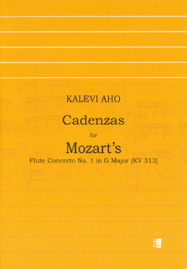 Cadenzas for Mozart Flute Concerto No. 1 in G Major, KV 313