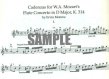 Cadenzas to Mozart Concerto 2 in D (K314/285d)