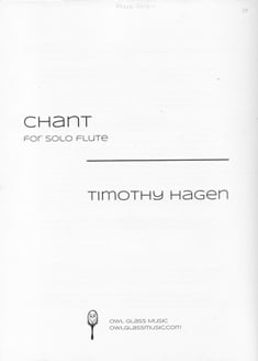 Chant for Solo Flute