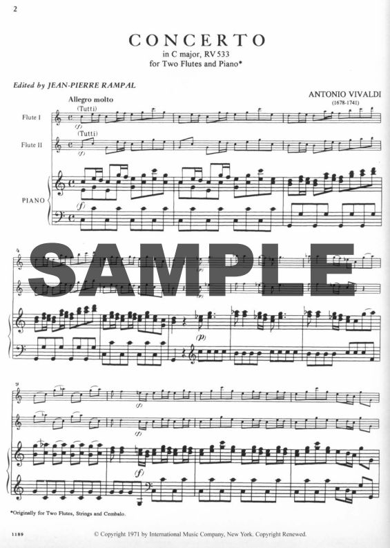 Buy Concerto in C,Op.47 no.2 (RV533) Online at $18.5 - Flute World