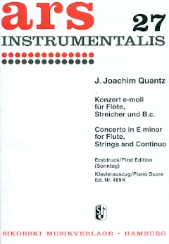 Concerto in e Minor for flute and piano reduction (ed.Sonntag)