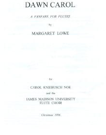 Dawn Carol - A Fanfare for Flutes
