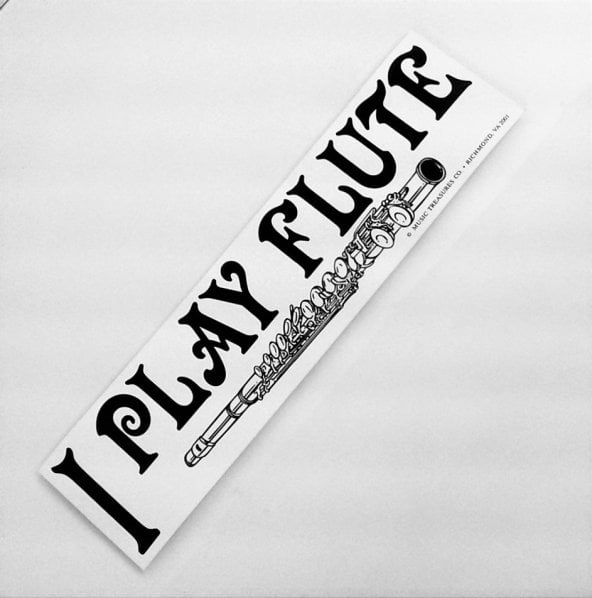 I Play Flute Bumper Sticker