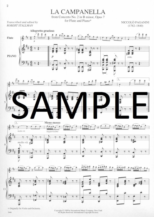 Buy La Campanella in b Op7 Online at $14.25 - Flute World
