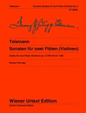 Op2 Sonatas for Two Flutes (TWV 40:101-106) (ed.Reutter&Schrage) (score form)
