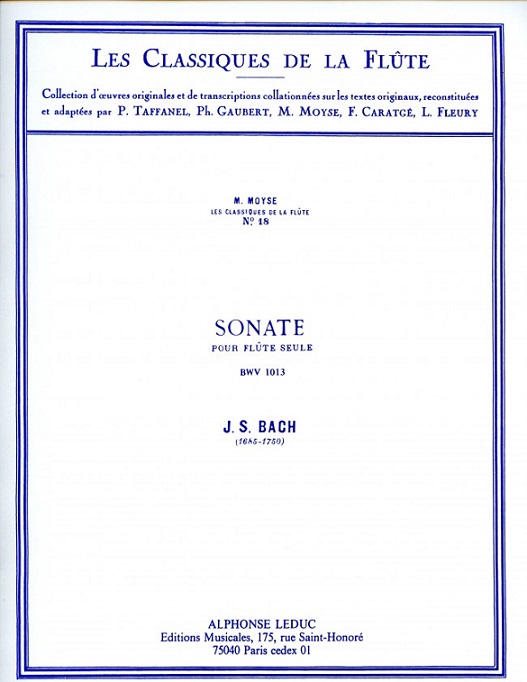 Partita in a (BWV1013) (ed. Moyse,M)