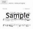 Piece Romantique for flute solo