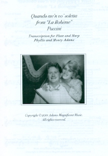 Quando me'n vo'soletta from "La Boheme" (trans.Phyllis & Monty Adams) (fl,hp)