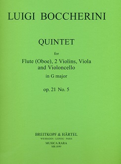 Quintet in G Op21 #5 (parts only)