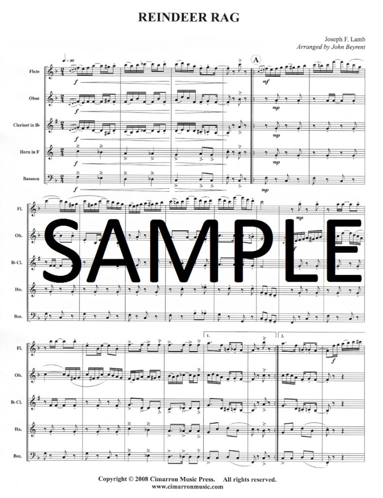 Buy Reindeer Rag Online at $18 - Flute World