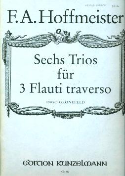 Sechs Trios fur 3 Flauti Traverso