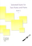 sheet music for two flutes and piano