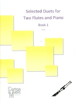 sheet music for two flutes and piano