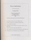 Seven Aphorisms