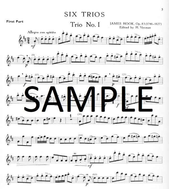 Buy Six Trios, op83 (Flute 1 Part Only) Online at $7.99 - Flute World
