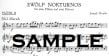 Twelve Nocturnes H.II:D5 (Parts Only)
