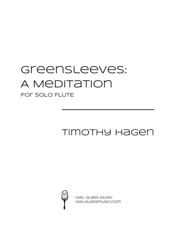 Greensleeves Music Sheet Cover