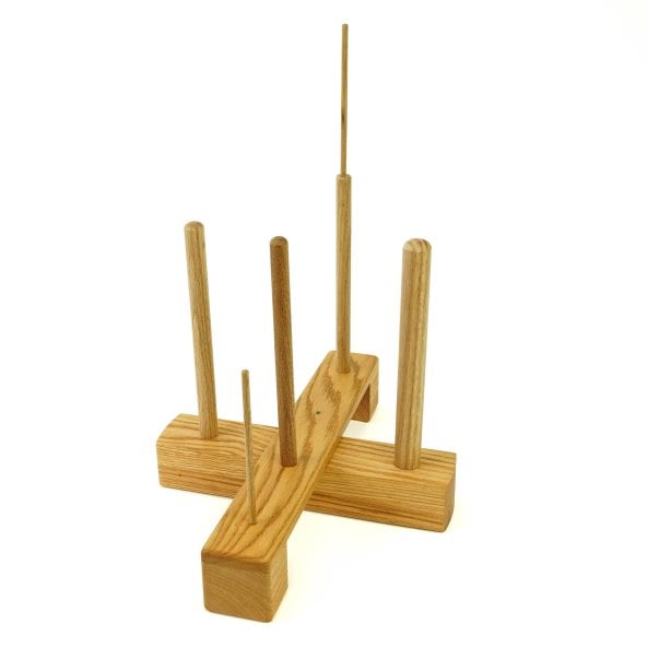 Multi Peg Wood Bass Cross Stand