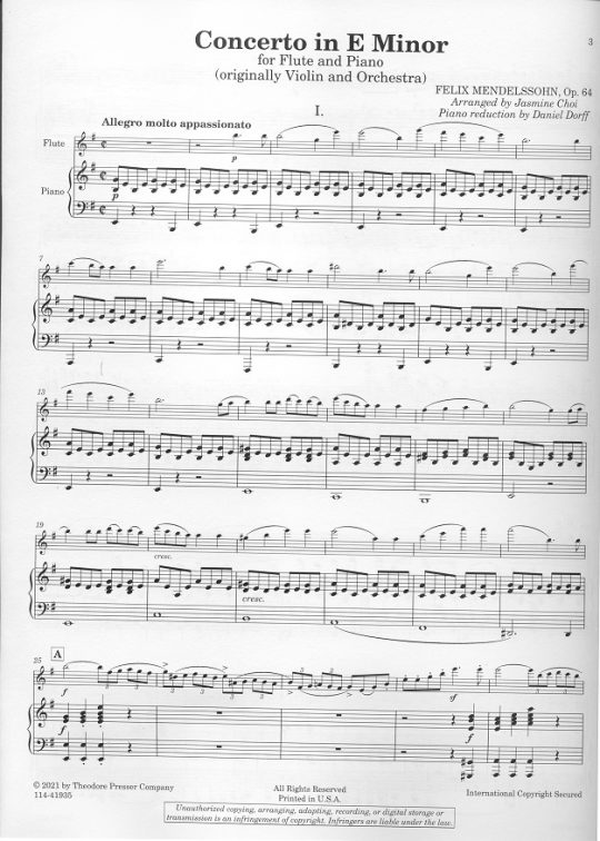 Buy Concerto in e minor Op64 Online at 24.99 Flute World