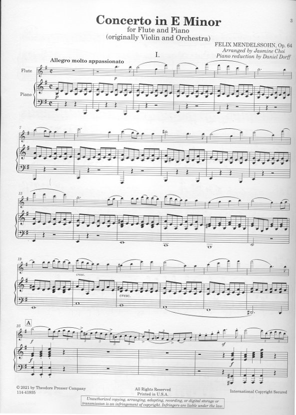 Mendelssohn : Violin Concerto In E Minor Op.64 Movement 1 By Felix Bartholdy Mendelssohn - Violin Solo - Beginning Digital Sheet Music | Sheet Music Plus