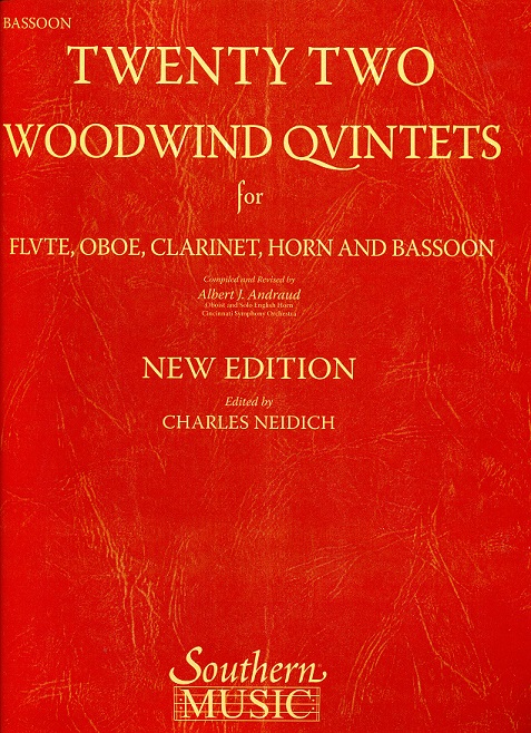 Twenty-two Woodwind Quintets - bassoon part