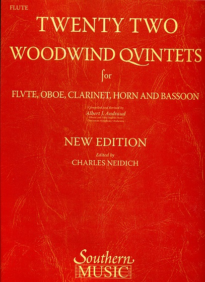 Twenty-two Woodwind Quintets - flute part