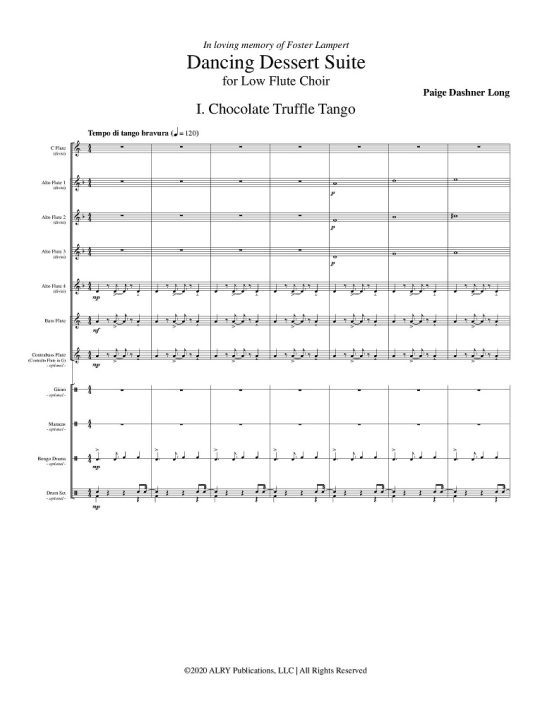 Buy Dancing Dessert Suite for Low Flute Choir and Percussion Online at