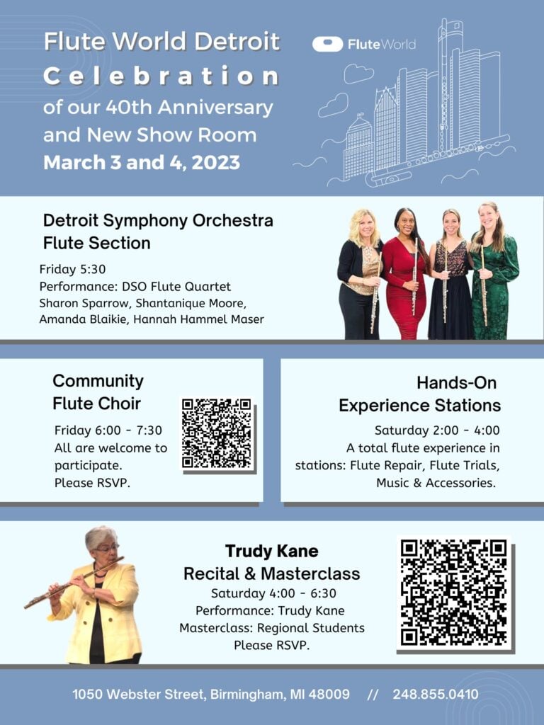 Flute World Detroit Celebration 40th Anniversary & Showroom Grand Openin