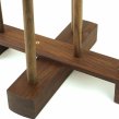 Multi Peg Wood Cross Flute Stand - Walnut