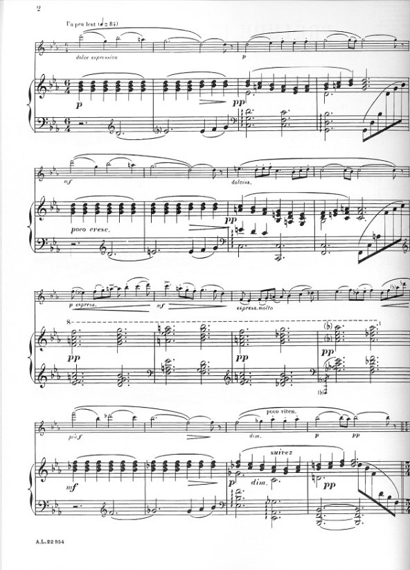 楽譜　F. J. ハイドン作曲　「PRESTO SCHERZANDO」 フルート Score] Henri Büsser - Prélude et Scherzo for flute and piano